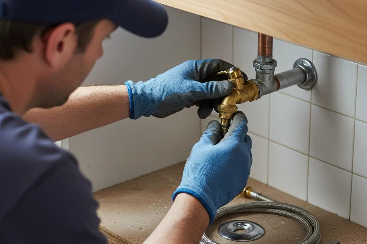 Shutoff valve and fitting work during Emergency Plumbing in Thomasville